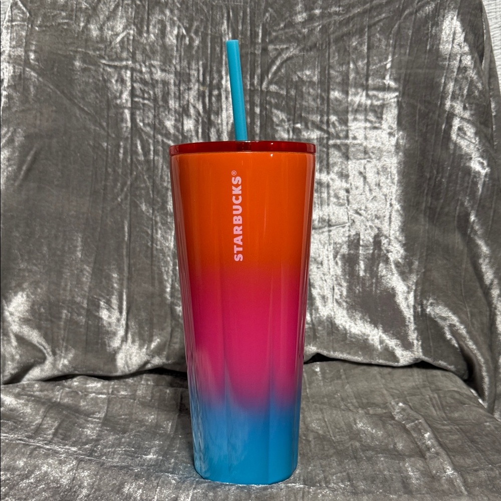 Starbucks Orange and Blue Gradient Tumbler